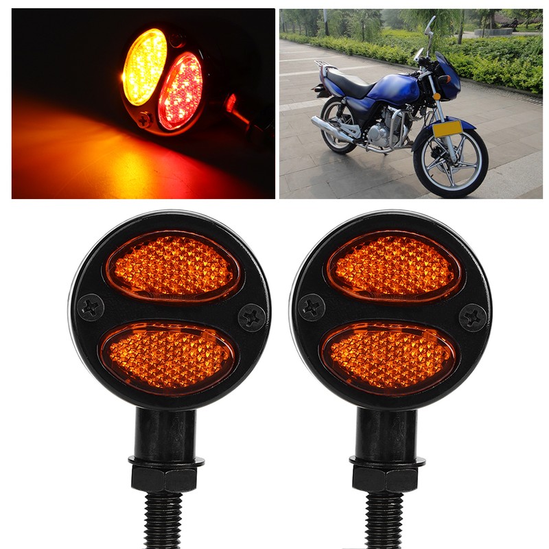 Motorcycle LED Turn Signal Light Brake Lamp Metal Shell Blinker