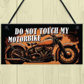 Red Ocean Funny Motorbike Sign Novelty Garage Man Cave Decor Signs Gift For Bikers Riders Gift For Men Dad Uncle Son Brother