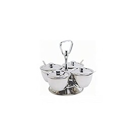 Genware 8053-4 S/ST Revolving Relish Server, 4-Way