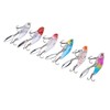 6pcs 5cm Metal Artificial Vib Fishing Lure Streamlined Design 3D