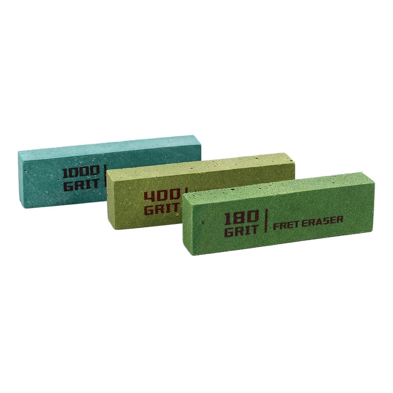 3PCS Guitar Fret Erasers Fret String Polishing Abrasive Rubber Blocks