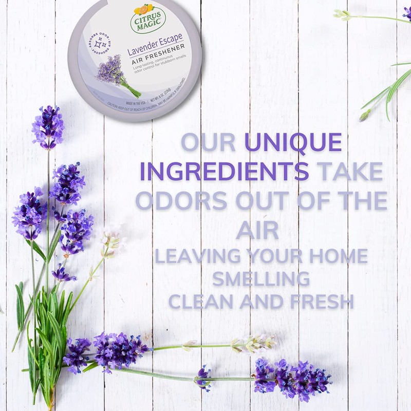 Citrus Magic Odor Absorbing Solid Air Freshener, Lavender Escape, 8