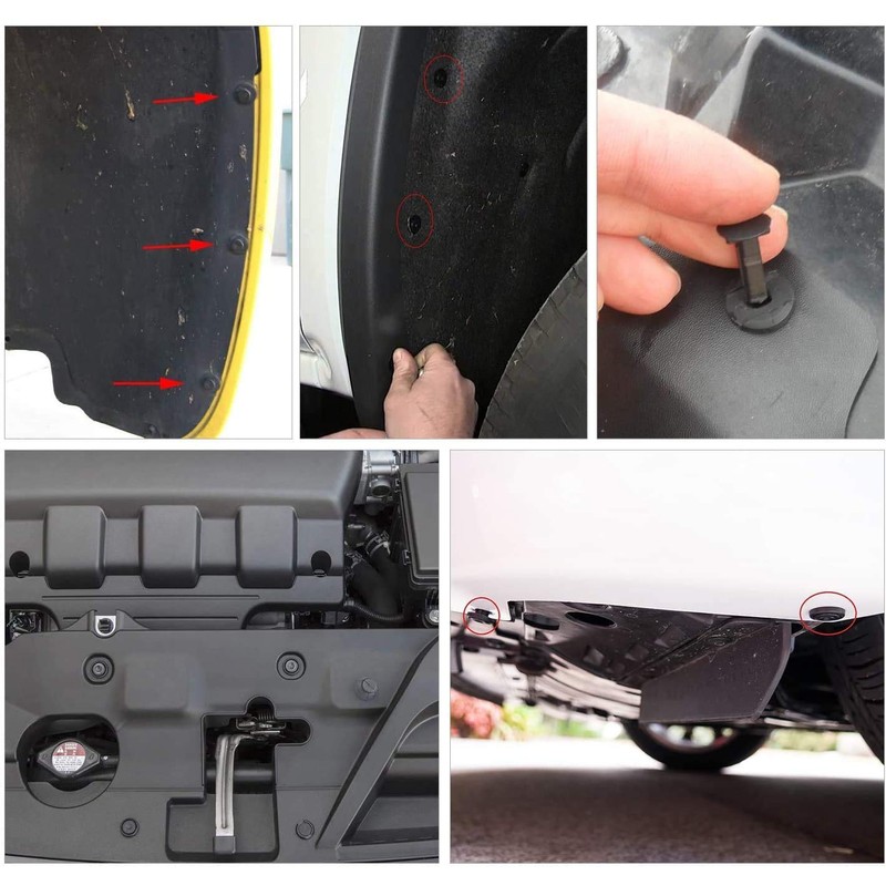 JUTOSU 9mm Hole Diameter Push Engine Under Cover Retaining Clip