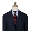 Maneragram Mannergram Silk Preppy Block Knit Tie Navy Wine
