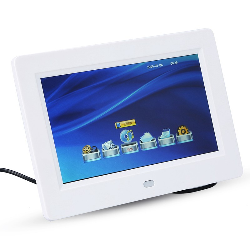 7inch Screen 1024X600 Digital Photo Frame Clock Music Video Player