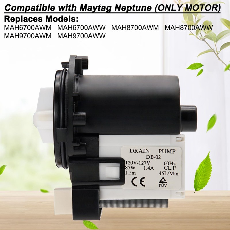 Washer Drain Pump by SupHomie - Compatible with Maytag Neptune