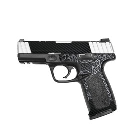 MightySkins Carbon Fiber Skin Compatible with Smith & Wesson SD VE Series - Floral Lace | Protective, Durable Textured Carbon Fiber Finish | Easy to Apply, Remove, and Change Styles | Made in The USA