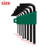 Larcele Hex Key with Flat Head Black Eight Sets for
