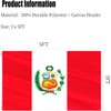 Peruvian Flag 3x5 Double Sided Peru Flag for Outdoor 3
