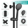 AULEEND Shower Slide Bar Handheld Shower Head with Hose, 5-Function