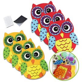 Owl Stickers Foam Crafts for Kids Magnet Kits for Kids Fall Crafts for Kids Preschool Crafts Kid Magnets Toddler Craft Kit Magnet Kids Owl Decal Party Crafts for Kids Childrens Magnets (12 Pack)