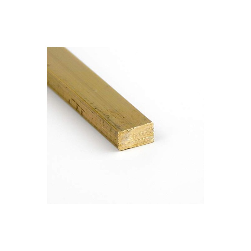 360 Brass Rectangular Bar, Unpolished (Mill) Finish, H02 Temper, ASTM