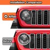 JeCar Black Headlight Inserts for 2024+ Jeep Wrangler JL Headlight