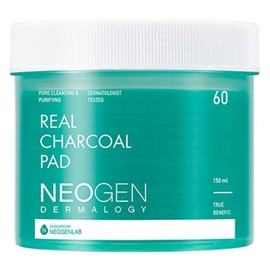 Neogen Real Charcoal Pad, 60 sheets, 1 piece / 네오젠 리얼 챠콜 패드, 60매입, 1개