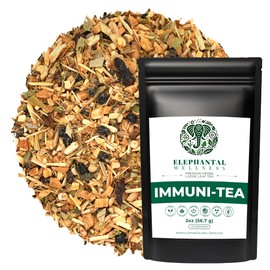 Elephantal Wellness Immuni-Tea, Immune Support Tea, Herbal Tea for Immunity & Energy, Loose Leaf Immunity Tea with Elderberry, Astragalus, & Reishi, Tea for Immune Support, 2oz, 20 Servings
