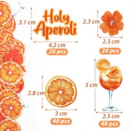 MEJOSER Pack of 100 Aperol Decorative Confetti Confetti Party Table Decoration Orange Flowers Double-Sided Accessories Craft Gift for Summer Birthday Carnival Fancy Dress JGA Wedding Hawaiian Beach