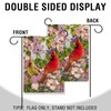 Artofy Cardinals Spring Home Decorative Garden Flag, House Yard Lawn