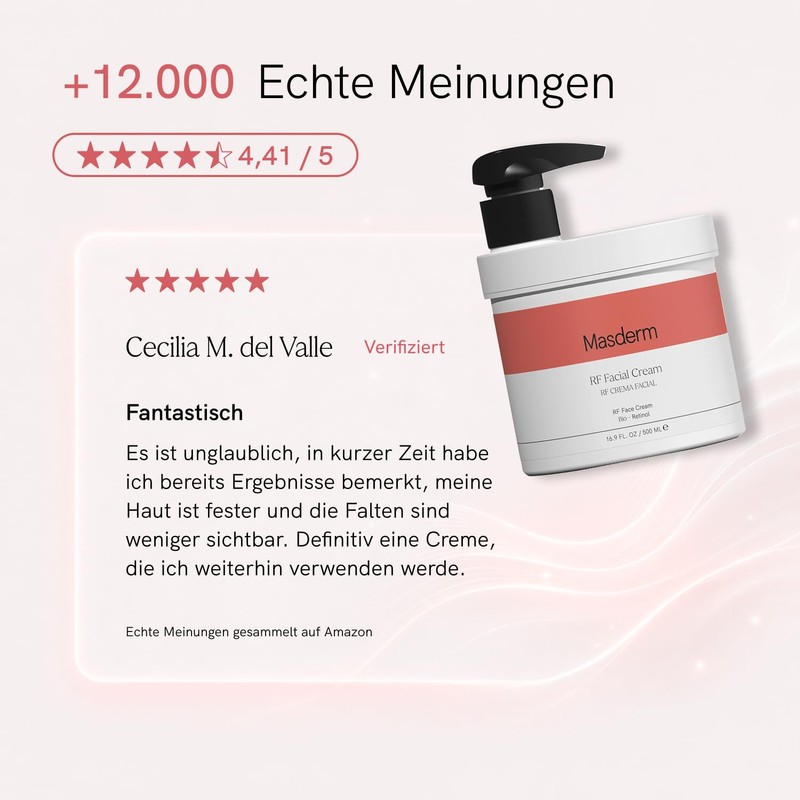 MASDERM Ultrasonic Face Cream High Frequency Moisturising Face Cream Anti-Wrinkle