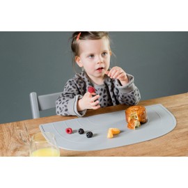 Kindsgut Rainbow Placemat, Placemat, Placemat in Child-friendly Design and Subtle Colours, BPA Free, Aquamarine