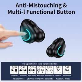 gidosha Open Ear Clip Wireless Earbuds Bluetooth 5.3, Sports Earphones Built-in Microphone with Earhooks & Ear Hook, Wireless Charging Case & Display, Waterproof Fitness Headphones for Sports