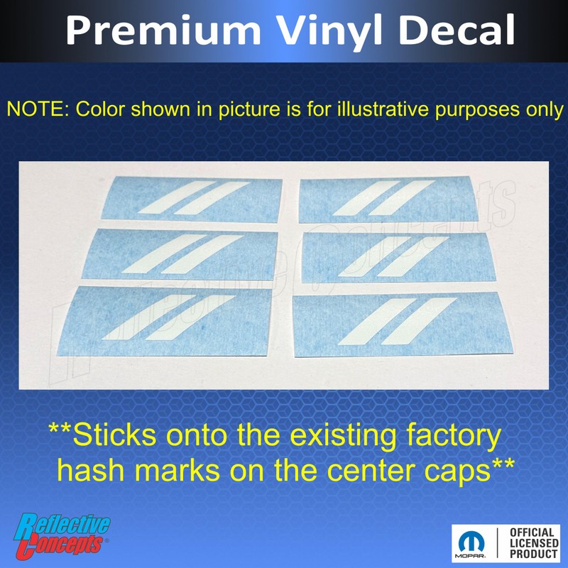 Reflective Concepts Hash Rhombus Center Cap Overlay Decals- 2017-2023 Charger