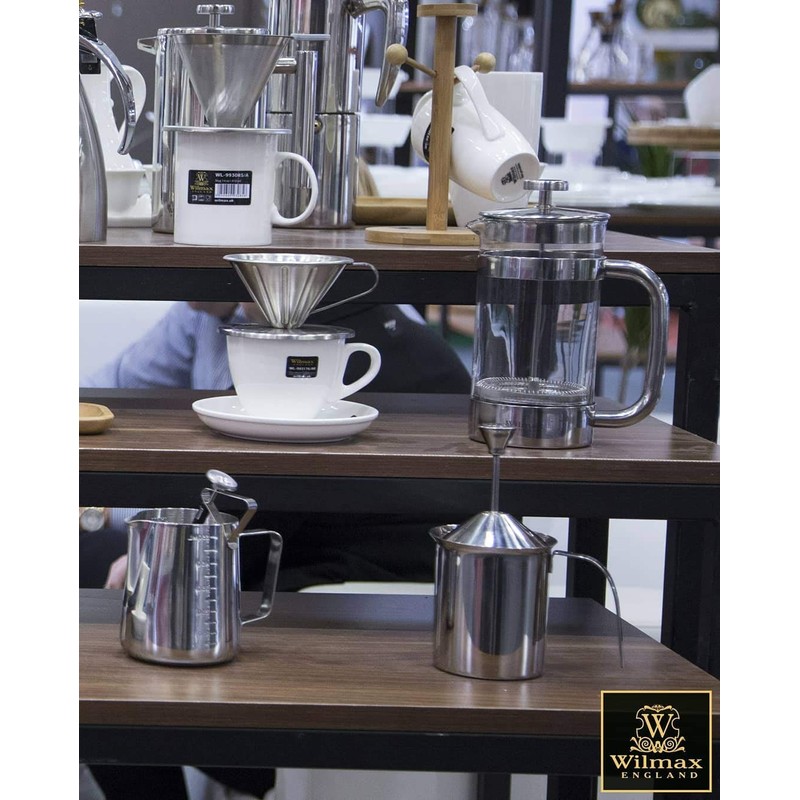 Wilmax Thermoglass French Press Stainless Steel 350ml