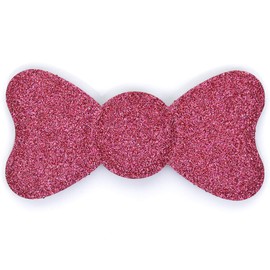 KAMIPITA Glitter Velcro Cute Hair Clip, Hairpins, Red, Hair Clip, Mini, Glitter, Hair Clip, Hair Elastic for Kids, Glitter Hair Clip, Bangs Clip, Non-Track, Cute (Mini Ribbon Red)