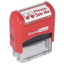 ExcelMark Self-Inking Rubber Teacher Grading Stamp - Please See Me