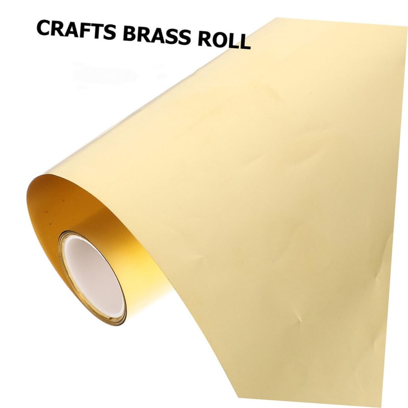 Ciieeo 1 Roll High Hardness Brass Foil Sheet Thick Wide
