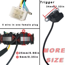 Magneto Stator coil 5 Wire AC 6 Pole Ignition Stator Magneto for GY6 125cc 150cc Engine Stator replacement for Scooter ATV Go Kart TAOTAO Dune Buggy(4-pin Plug with Socket)