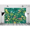 7x5ft Jungle Forest Backdrop Cartoon Animals Monkey Giraffe Palm Tree