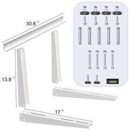 Mini Split Wall Mounting Bracket for 7000-18000 BTU Outdoor Condenser Ductless Universal Air Conditioner and Heat Pump System Support up to 330 lbs