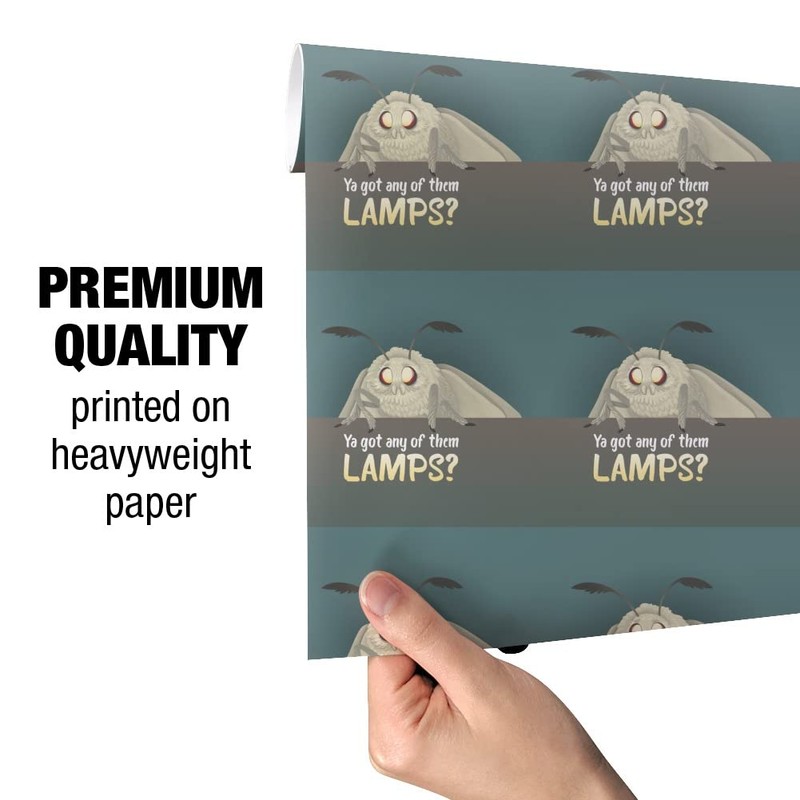 GRAPHICS & MORE Moth Lamp Meme Gift Wrap Wrapping Paper