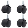 SWZHAI 1 Inch Plastic Casters Set of 4, M8 Threaded