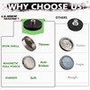 ULIBERMAGNET 10Pack Anti-Scratch Neodymium Magnet with Rubber Coated and M4