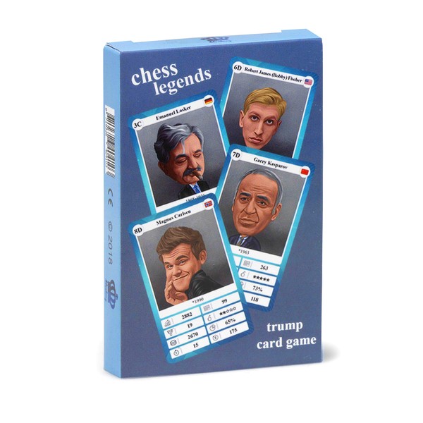 Chess Trumps - Card Game with 32 Historic Chess Legends, suitable for Adults and Children