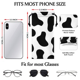 Aatacas Soft Eyeglass Pouch 3 Pack - Microfiber Screen Cleaning Bag Pouch for Glasses (3 PACK#NEW G)