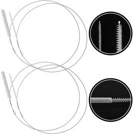 SAIPOM 4 Pieces Feeding Tube Brushes, Cleaning Brushes, 32 Inches Long with Soft Nylon Bristles Head, Suitable for Cleaning Feeding Tubes and Racking Lines (1/6 Inch and 3/8 Inch Diameter)