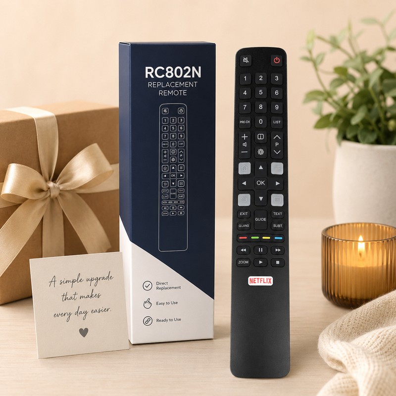 RC802N Replacement Remote Control for Compatible TCL LCD TVs –