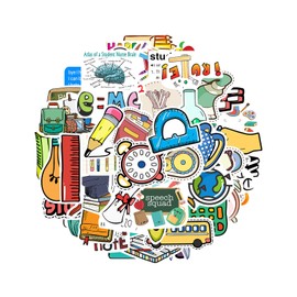 Nurila Pack of 50 School Stickers, School Child Stickers, First Day of School for School Cone Decoration, Girls, Boys, School Cone Gift Idea, Photo Album, Guest Book Decoration