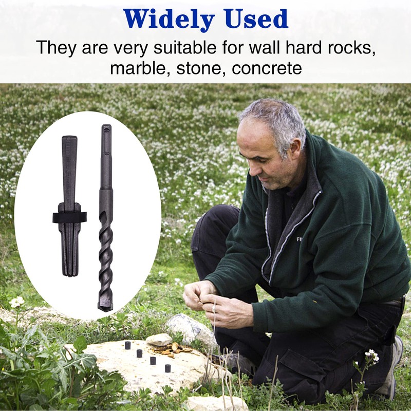 Csdtylh 6PCS Rock Splitting Wedges and 1PCS Rotary Hammer Drill