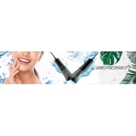 Berdsen Munddusche Ersatzdüsen Set 2 Stück Irrigator BD-201 Düse Zahnfleischpflege Schwarz