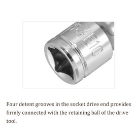 Kozelo External Torx Shallow Socket - [3/8 Inch x E10] Square Drive for Car Mechanical Equipment Repair Use, CR-V Steel Metric Sizes