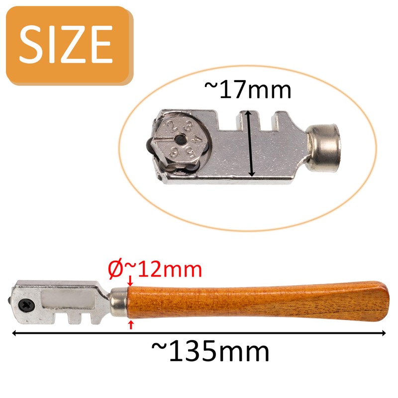 AERZETIX - C77184 - Traditional Glass Cutter 135 mm with