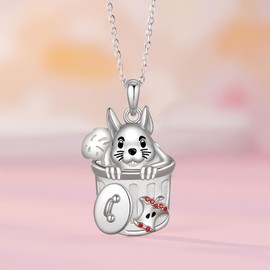 SVODEA Squirrel Gifts 925 Sterling Silver Squirrel Necklace Cute Animal Jewelry Gifts for Women