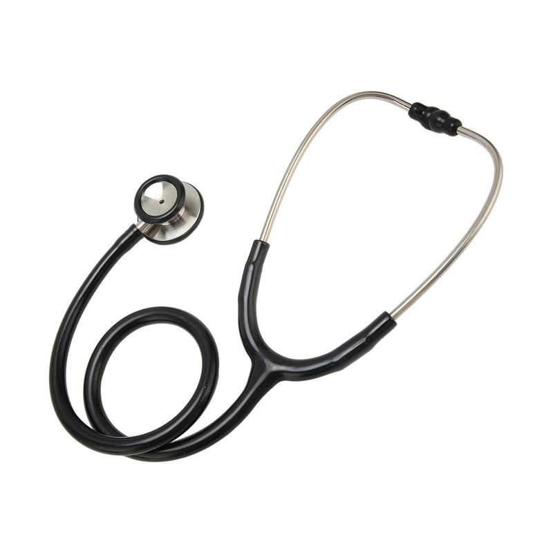 Medical Stethoscope Dual Head Clear Transmission Soft Ear Plugs Stainless