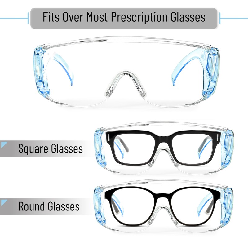 UNCO- Safety Goggles Over Glasses, Protective Goggles, Anti Fog, Work,