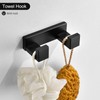 TNOMS Black Towel Bar Set, 4-Pieces Bathroom Hardware Set Modern
