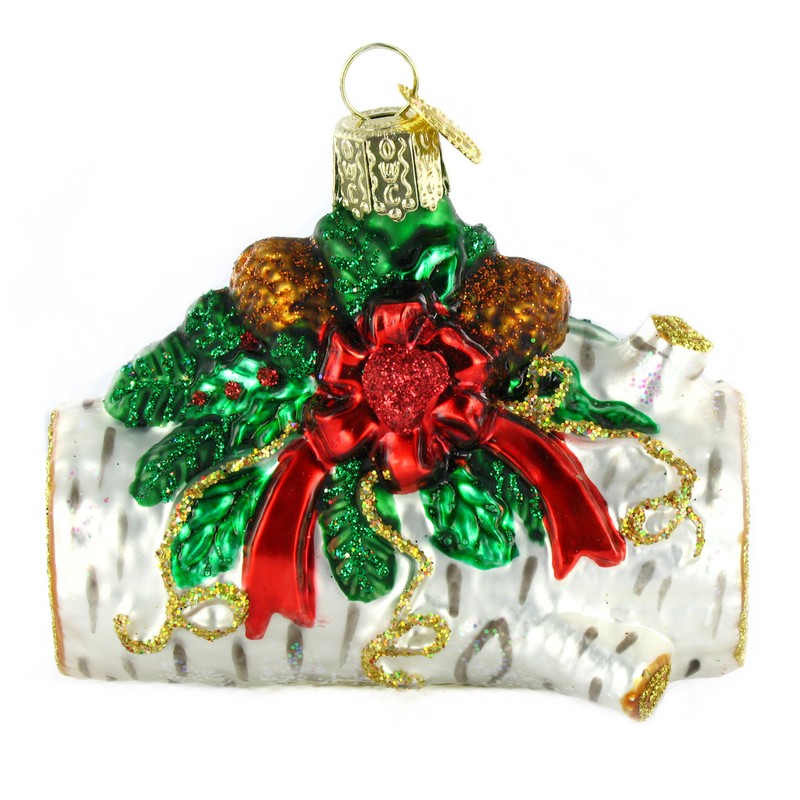 Old World Christmas Yule Log Glass Blown Ornament for Christmas