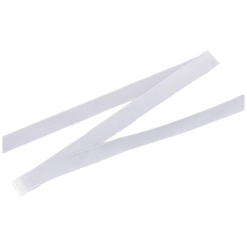 ELEGANZA Double Faced Satin 10mm x 20m White No.01